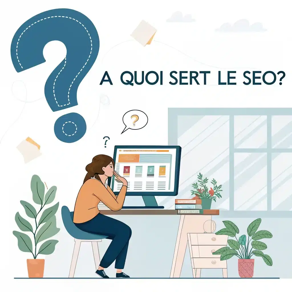 image représentant une personne à son bureau, et qui s'interroge devant son ordinateur