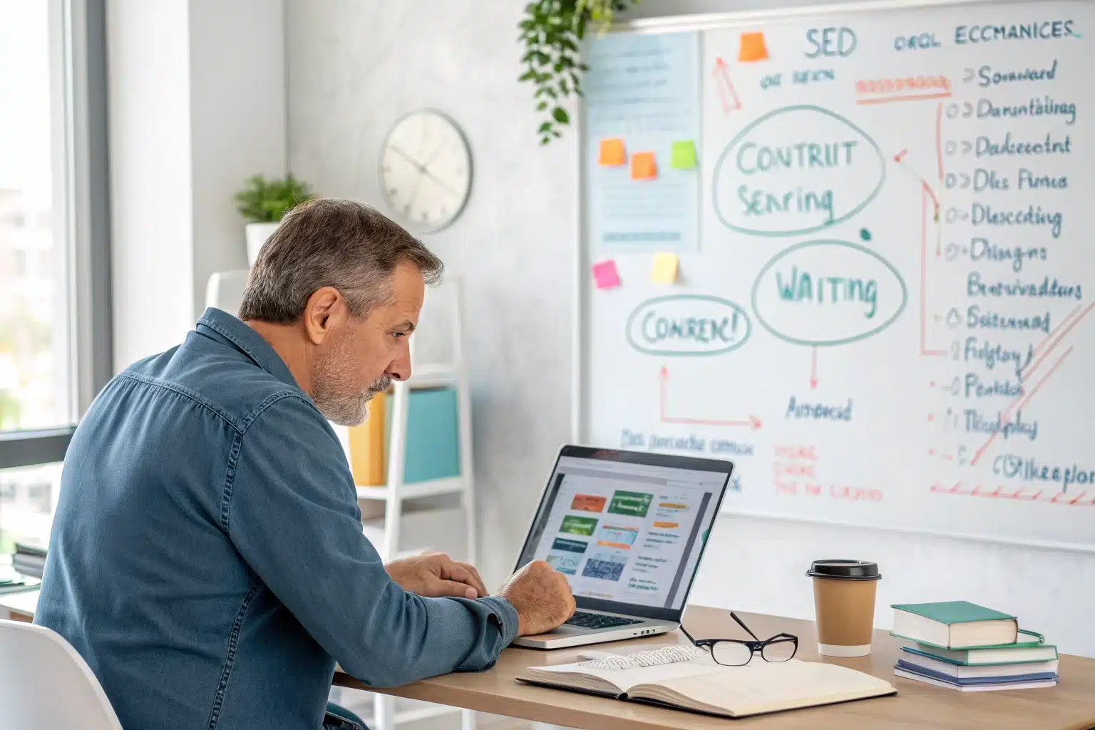 image représentant un homme en formation dans les métiers du webmarketing